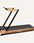 Tapis de course pliable en Z | Bois de chêne certifié FSC® | Moteur brushless jusqu'à 18 km/h | Inclinaison jusqu'à 12 % | Compatible application