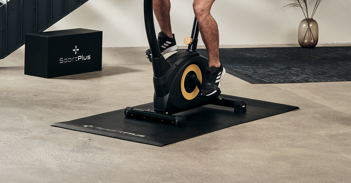 Bodenschutzmatte mit Heimtrainer